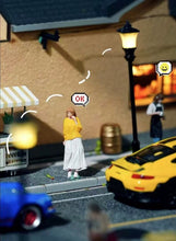 Load image into Gallery viewer, 1:64 Painted Figure Mini Model Toy Miniature Car Scenes Resin Girl Caual Wear
