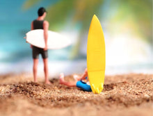 Load image into Gallery viewer, 1:64 Painted Figure Model Miniature Resin Diorama Toy Sand Surfboard Girl Surf

