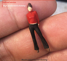 Load image into Gallery viewer, 1:64 Painted Figure Mini Model Miniature Resin Diorama Caual Office Lady Girl
