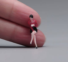 Load image into Gallery viewer, 1:64 Painted Figure Model Miniature Resin Diorama Sand Red Top Office Lady Toy
