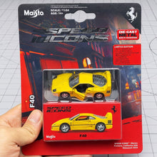 Load image into Gallery viewer, Maisto 1:64 Yellow F40 Speed Sports Open Model Diecast Metal Car New Collection
