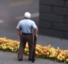 Load image into Gallery viewer, 1:64 Painted Figure Model Miniature Resin Sand Diorama Old Man with Cane Elderly
