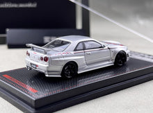 Load image into Gallery viewer, IG 1:64 Silver Skyline GTR R34 Z-tune CRS Sports Model Diecast Metal Car New Collection
