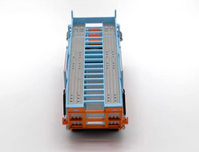Load image into Gallery viewer, 1:64 Blue Gulf 500 HINO Ranger Double Transport Truck Model Diecast Metal Car

