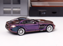 Load image into Gallery viewer, SW 1:64 Purple SLR McLaren Coupe Racing Sports Model Diecast Metal Car New Collect
