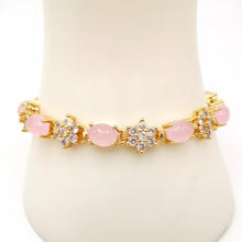 Load image into Gallery viewer, Nature Jade Beaded Bracelet Jewelry Blessing Lucky Fortune Gift For Her Pink New
