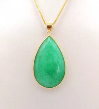 Load image into Gallery viewer, Nature Jade Water Drop Shape Pendant Necklace Gift Jewelry charm Blessing Lucky
