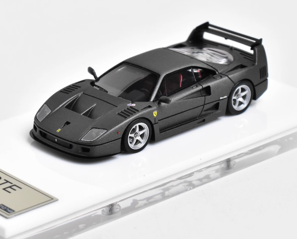 DMH 1:64 Matte Gray 1995 F40 GTE Racing Sports Model Diecast Resin Car New Collection