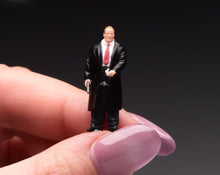 Load image into Gallery viewer, 1:64 Painted Figure Model Miniature Resin Diorama Suit Man Stand Black Old Man
