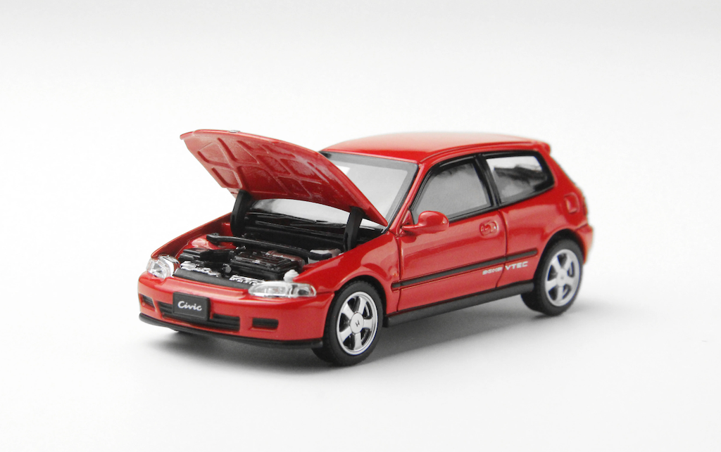 Voiture Miniature 1:64 Honda Civic EG6 SIR HKS - Diecast Metal - Modèle JDM - Marque Street Weapon - Neuf