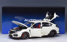 Load image into Gallery viewer, AUTOart 1:18 JDM White Civic Type R FK8 2021 Sport Model Diecast Metal Car New
