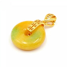 Load image into Gallery viewer, Nature Jade Round Pendant Necklace Gift Jewelry charm Blessing Lucky Accessory D
