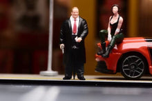 Load image into Gallery viewer, 1:64 Painted Figure Model Miniature Resin Diorama Suit Man Stand Black Old Man
