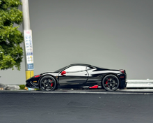Load image into Gallery viewer, TOC 1:64 Black Stripe FE458 Speciale Sports Model Diecast Metal Car New Collection

