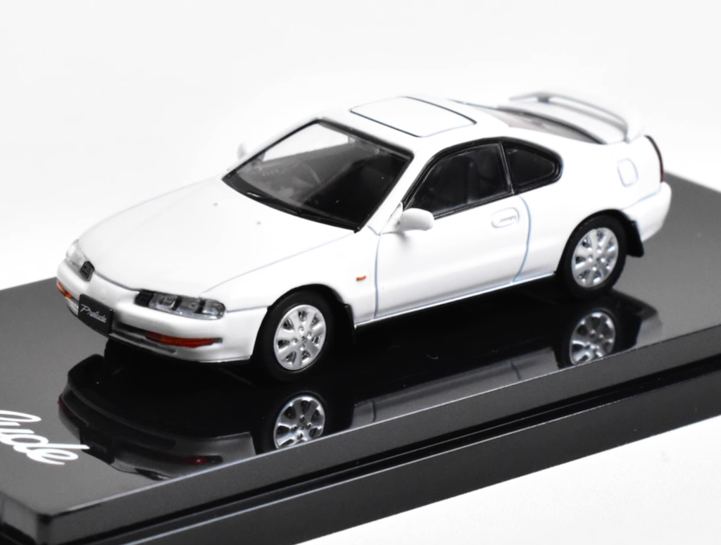 Hobby Japan 1:64 White Prelude Early Coupe Sports Model Diecast Metal Car New Collection