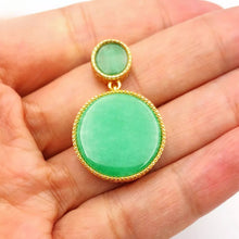 Load image into Gallery viewer, Nature Jade Fu Fortune Pendant Necklace Gift Jewelry charm Blessing Lucky New
