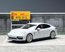 Load image into Gallery viewer, 1:64 Furuya White Panamera Turbo Sports Model Diecast Metal Car BN
