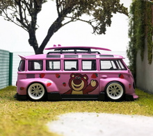 Load image into Gallery viewer, 1:64 Flame Pink VW T1 Van Camper Kombi Sports Model Diecast Metal Car New Collection
