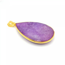 Load image into Gallery viewer, Nature Jade Purple Drop Pendant Necklace Gift Jewelry charm Blessing Fortune
