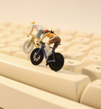 Load image into Gallery viewer, 1:64 Painted Figure Model Miniature Resin Diorama Sand Riding Cycling Bicycle
