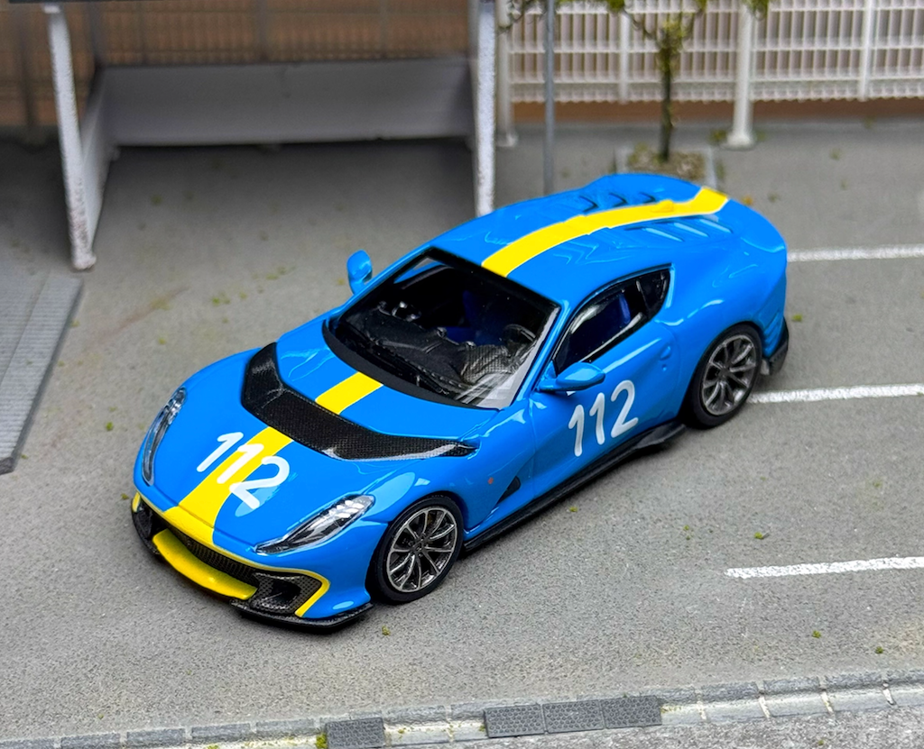 TOC 1:64 Blue 812C FE812C #112 Coupe Sports Model Diecast Metal Car New Collection