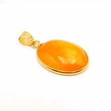 Load image into Gallery viewer, Nature Jade Yellow Oval Pendant Necklace Gift Jewelry charm Blessing Lucky New
