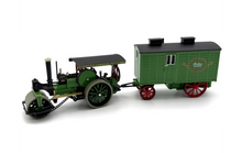 Load image into Gallery viewer, OXFORD 1:76 Green Steam Roller Trailer Vintage Classic Model Diecast Metal Car New
