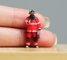 Load image into Gallery viewer, 1:64 Painted Figure Model Miniature Resin Diorama Sand Fire Man Firefighter Toy
