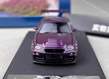 Load image into Gallery viewer, Fuji 1:64 Purple Skyline GTR R34 Nismo Z-Tune Sports Model Diecast Metal Car
