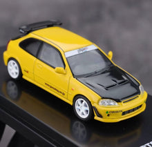 Load image into Gallery viewer, MH 1:64 Yellow Carbon Civic Type R EK9 Sports Model Diecast Metal Car New Collection
