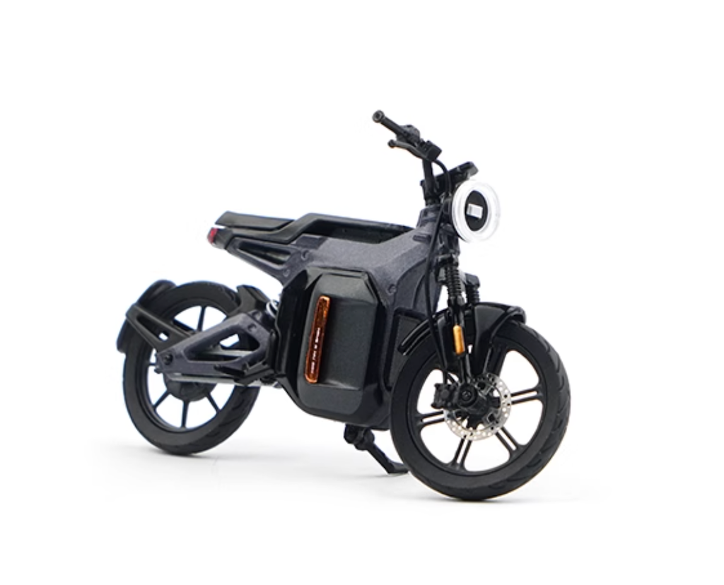 XCARTOYS 1:24 Black Niu SQi Electromobile Sports Bike Bicycle Model Toy Metal