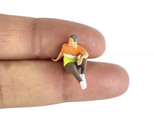 Load image into Gallery viewer, 1:64 Painted Figure Mini Model Miniature Resin Diorama Set Father Son Cafe Scene
