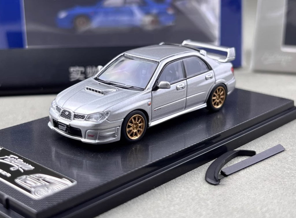 1:64 Furuya Silver Impreza WRX STI IX 9 Sedan Sport Model Diecast Metal Car