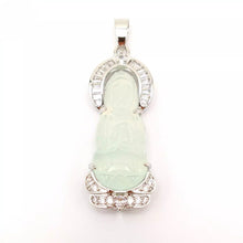 Load image into Gallery viewer, Nature Jade Guanyin Pendant Necklace Gift Jewelry charm Blessing Fortune New nn
