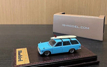 Load image into Gallery viewer, IG 1:64 Blue Datsun Wagon Bluebird 510 Sports Model Diecast Resin Car New
