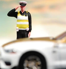 Load image into Gallery viewer, 1:64 Painted Figure Model Miniature Resin Diorama Sand Traffit Policeman Man Toy New Collection
