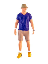 Load image into Gallery viewer, 1:64 Painted Figure Model Miniature Resin Diorama Fishermans Hat Man Trendy Lady
