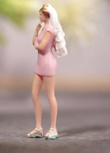 Load image into Gallery viewer, 1:64 Painted Figure Model Miniature Resin Diorama Standing Posture Romantic Girl New
