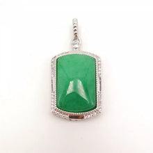 Load image into Gallery viewer, Nature Retangle Jade Pendant Necklace Gift Jewelry charm Blessing Fortune New S
