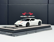 Load image into Gallery viewer, HH 1:64 White Stripe 458 Speciale Sports Model Diecast Resin Car New Collection
