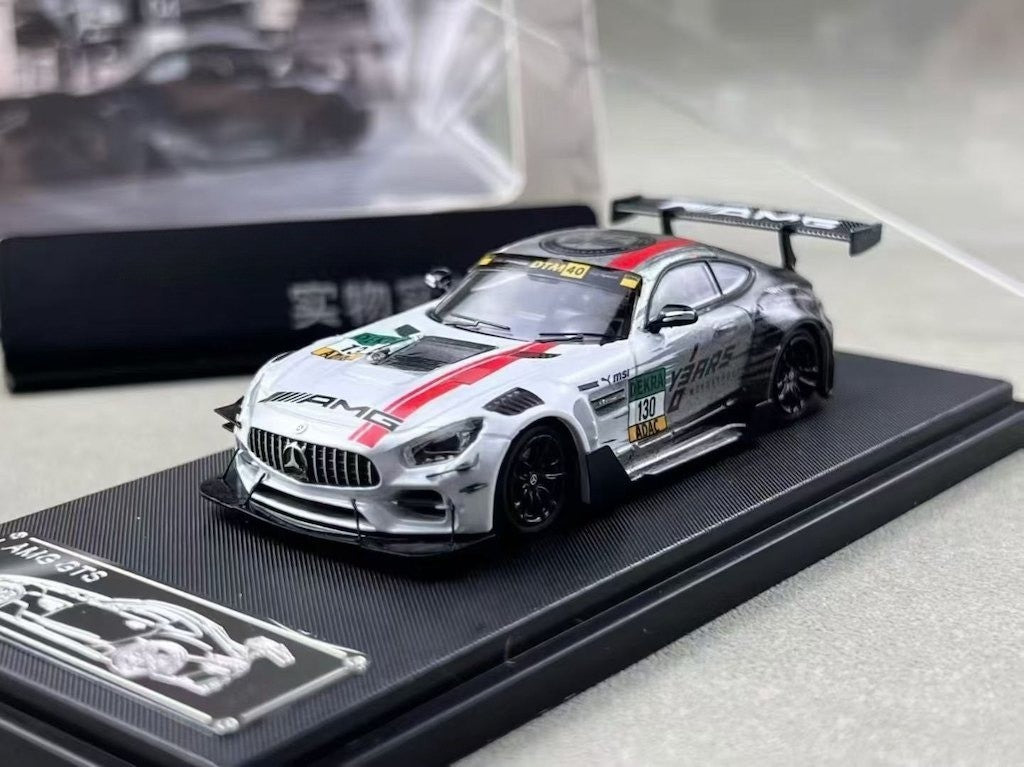 RM 1:64 White AMG GTS Coupe Sports Model Diecast Metal Car New Collect ...