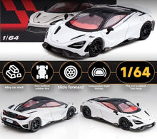 Load image into Gallery viewer, Masdi 1:64 White 765LT Racing Sports Model Diecast Metal Car New Collection
