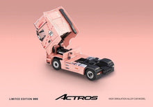 Load image into Gallery viewer, TM 1:64 Pink Scania Actros Container Delivery Truck Model Diecast Metal Car

