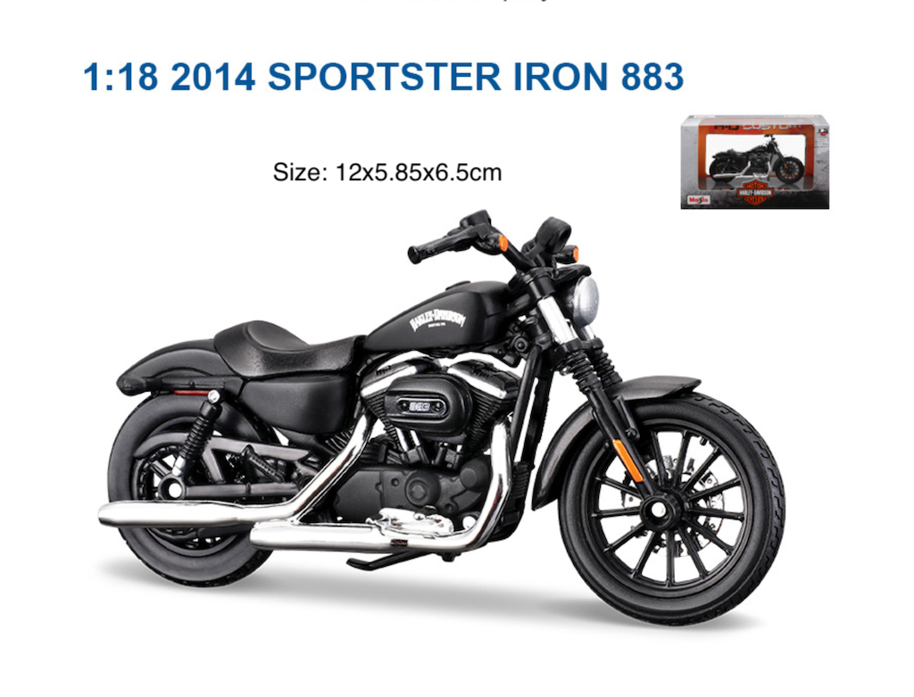 Maisto 1:18 2014 Sportster Iron 883 Sports Model Diecast Metal Motorcycle New Collection