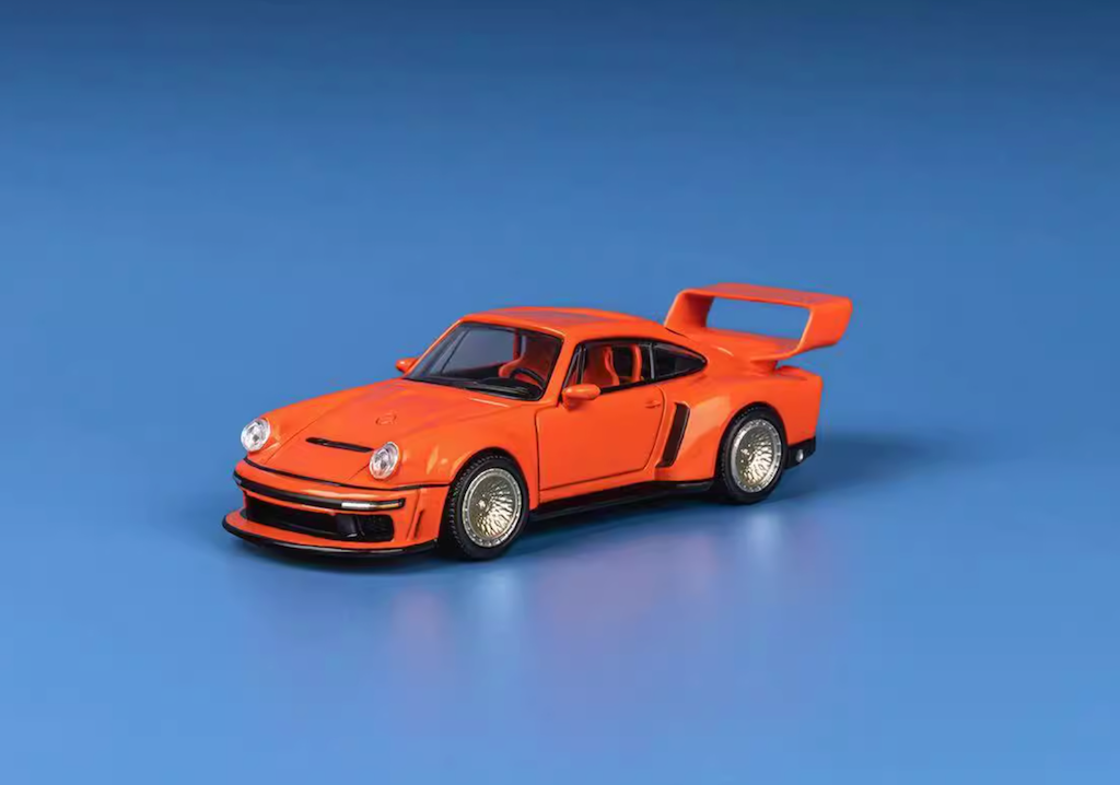 FY 1:64 Orange 911 Singer DLS Turbo Track Sports Model Diecast Metal Car New Collection