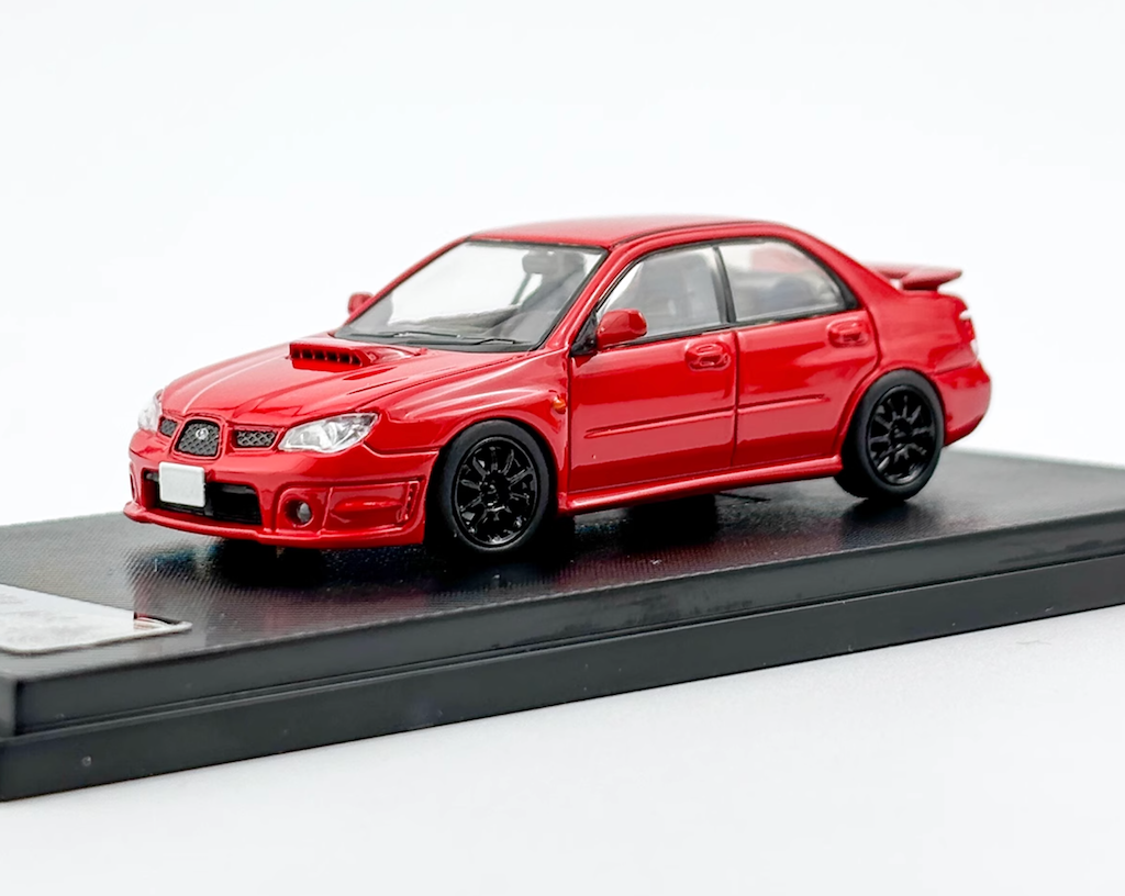 1:64 Furuya Red Impreza WRX STI IX 9 GD Sedan Model Diecast Metal Car New Collection