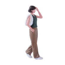 Load image into Gallery viewer, 1:64 Painted Figure Model Miniature Resin Diorama Sand Walking Girl Casual Lady
