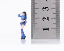 Load image into Gallery viewer, 1:64 Painted Figure Model Miniature Resin Diorama Car Model Lady Sand Hot Blue
