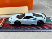 Load image into Gallery viewer, U2 1:64 Baby Blue Novitec 488 Pista Racing Sports Model Diecast Resin Car New
