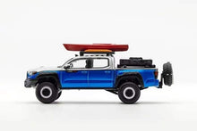 Load image into Gallery viewer, GCD 1:64 Blue Toyota Tacoma Pick Up Roof Tent Camping Truck Model Toy Metal Car BN
